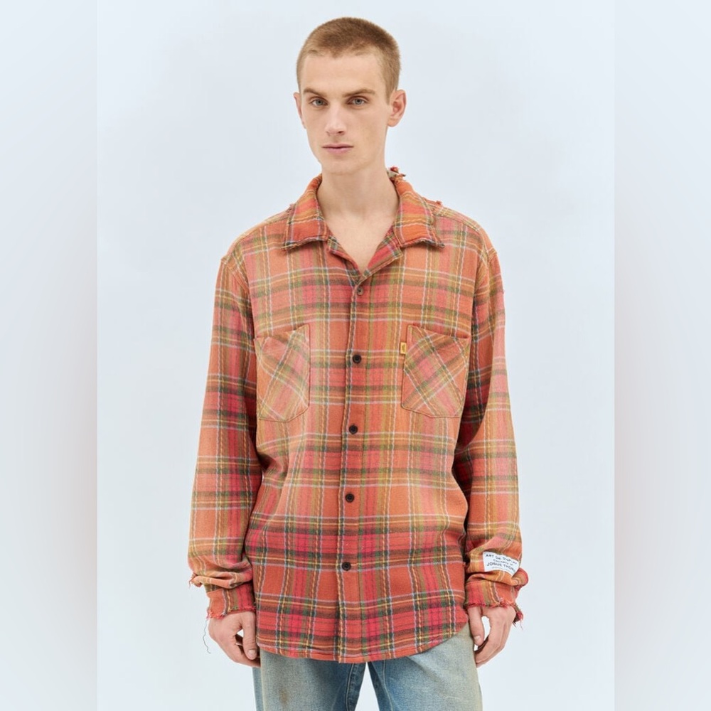 Gallery Dept Flannel Shirt Marley Vintage Effect Made In USA